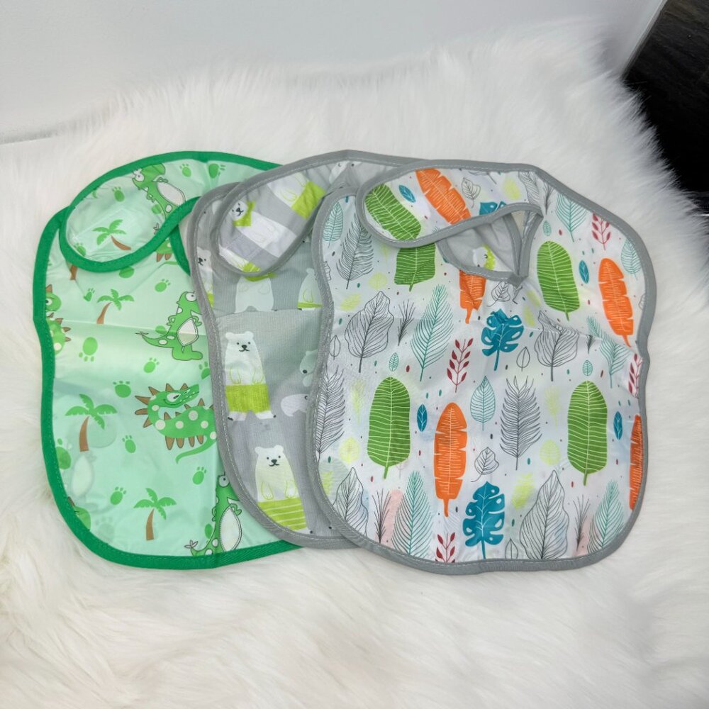 New 6pack Super Light Weight Baby Bib,Waterproof For 5-36 months
